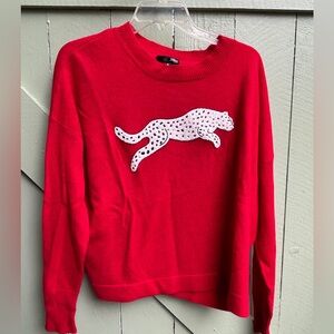 Aqua Red Cashmere Sweater